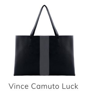 NWOT - Vince Camuto Leather Tote - Black